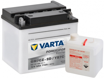 VARTA YB7C-A Motor Accu / M7CZ-3D / B7C-A