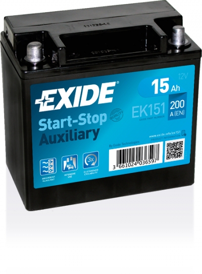 EXIDE EK151 12V 15Ah Auxiliary
